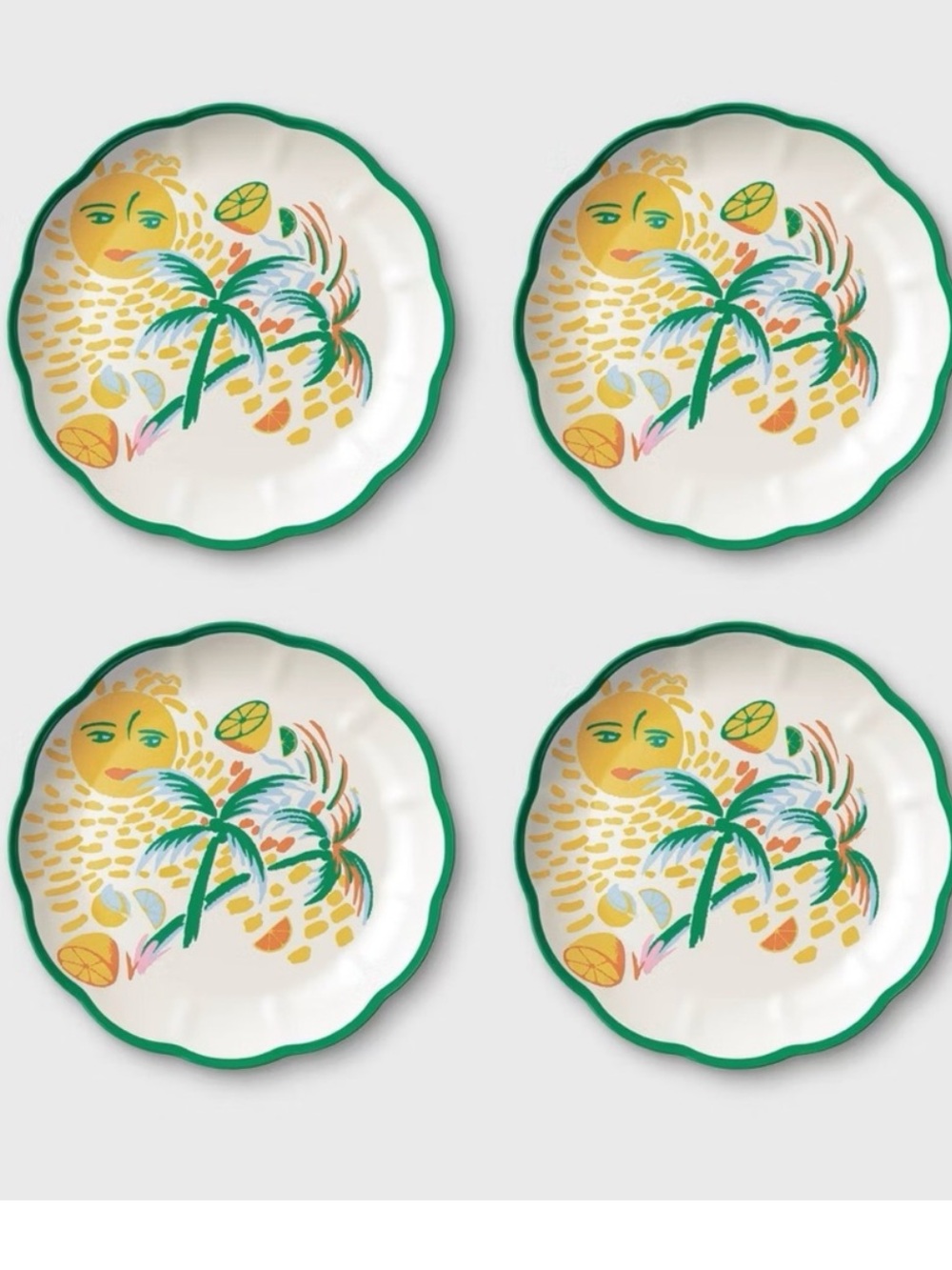 Roller Rabbit x Target 9” Salad Plates set of 4 collection